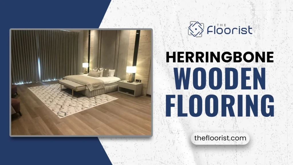Herringbone wooden flooring