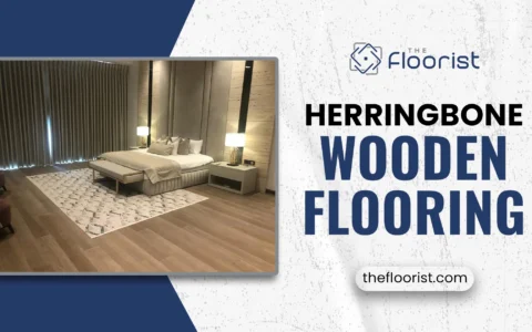 Herringbone wooden flooring